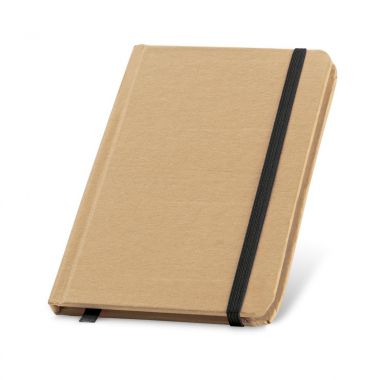 Zwarte Notitieboekje karton | Gekleurd elastiek
