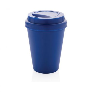 Blauwe Dubbelwandige koffiebeker | 300 ml