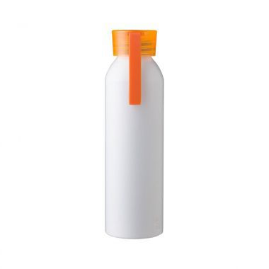 Oranje Drinkfles wit | Gerecycled aluminium | 650ml