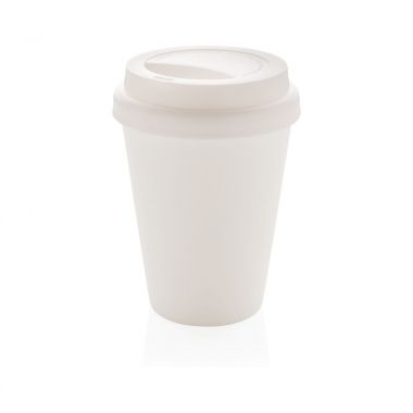 Witte Dubbelwandige koffiebeker | 300 ml