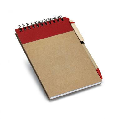 Rode Eco notitieboekje | Met balpen