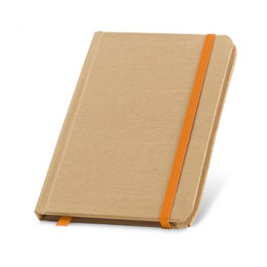Oranje Notitieboekje karton | Gekleurd elastiek