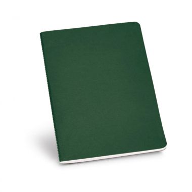 Donkergroene Gerecycled notitieboekje | Kleurrijk