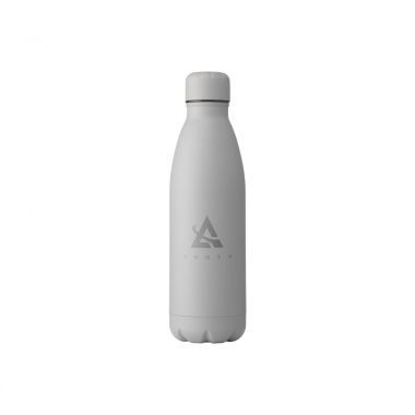 Lichtgrijze Topflask Premium | Thermosfles Gerecycled RVS | 500 ml