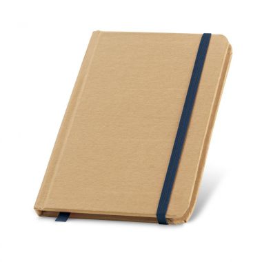 Navy Notitieboekje karton | Gekleurd elastiek