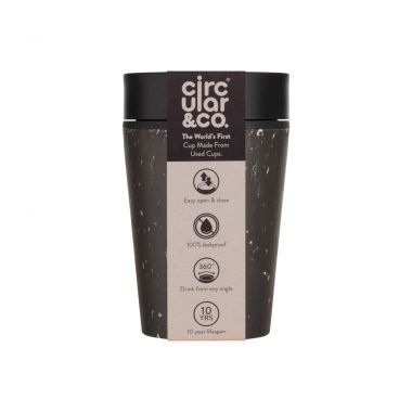 Zwart / zwart Circular&Co | Recycled Coffee Cup | 227 ml 