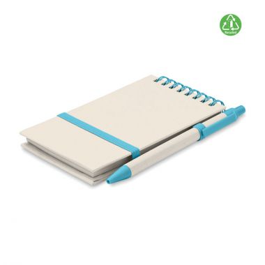 Turquoise Gerecycled melkpak notitieboekje | A6